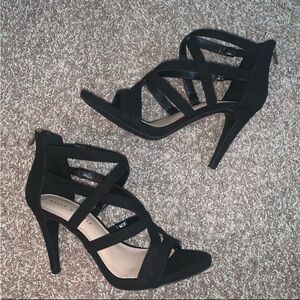 Elegant Black Strappy Heels